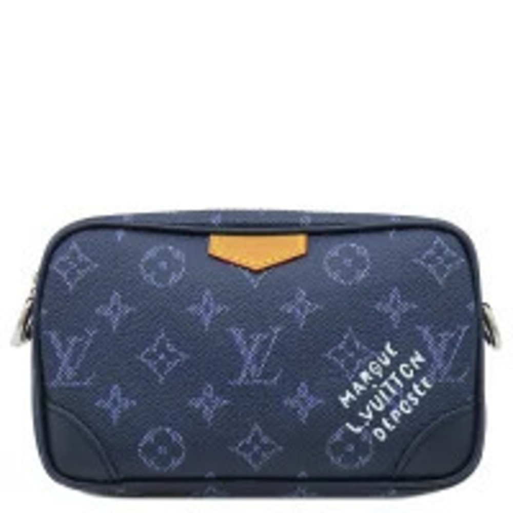 Louis Vuitton Trocadero Wearable Wallet Bag Leather Heritage Ocean Blue